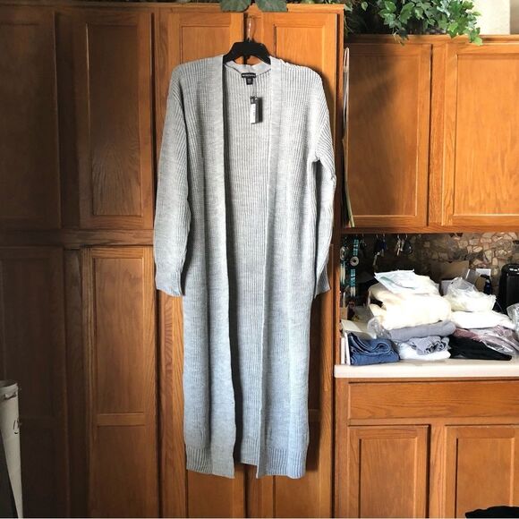 NWT PRETTY LITTLE THING Open Maxi Knitted Cardigan Duster Plus Size 18 - Picture 2 of 14